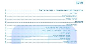 דוגמה לתוכן עניינים