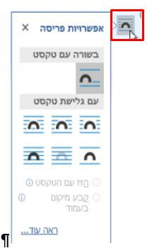 מיקום אלמנט גרפי