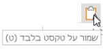 שמור על טקסט בלבד