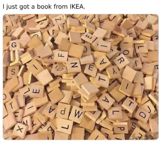 I just got a book from IKEA: ערמת אותיות על משבצות עץ