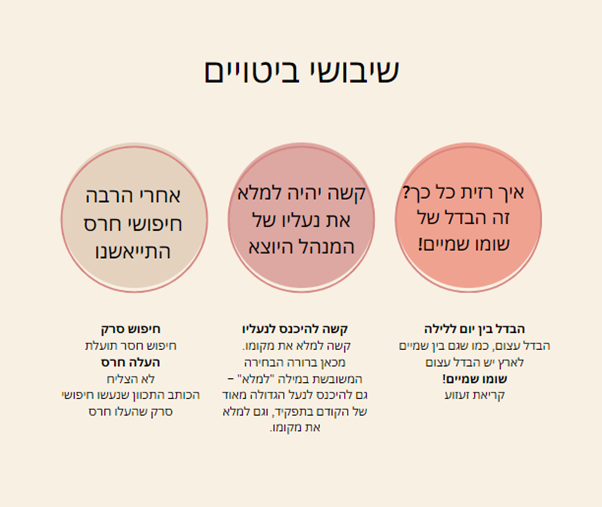 דוגמאות לשיבושים